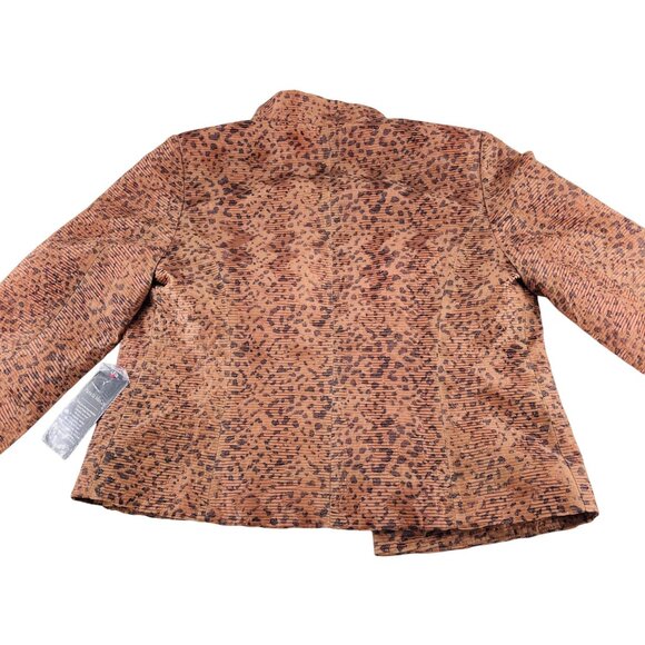 Pamela McCoy Womens Leopard Print Jacket with Shell 2 piece size Large NWT - Picture 10 of 10